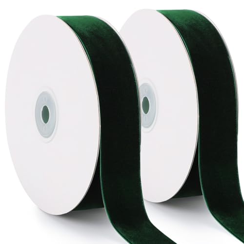 tenn well Samtband Grün, 25mm x 18m Weiches Luxuriöses Samtband Geschenkband für Geschenkverpackung Brautstrauß Basteln Geburtstag Hochzeit Dekoration tenn well Samtband Grün, 25mm x 18m Weiches Luxuriöses Samtband Geschenkband für Geschenkverpackung Brautstrauß Basteln Geburtstag Hochzeit Dekoration von Tenn Well