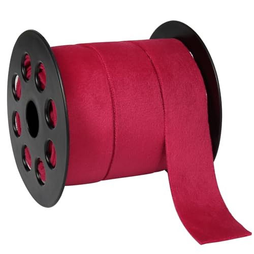 Rotes Samtband, 10 mm x 18 m, weiches, luxuriöses Samtband für Geschenkverpackungen, Blumensträuße, Bündelung, Hochzeitsdekoration, Schleifen und Basteln Rotes Samtband, 10 mm x 18 m, weiches, luxuriöses Samtband für Geschenkverpackungen, Blumensträuße, Bündelung, Hochzeitsdekoration, Schleifen und Basteln von Tenn Well
