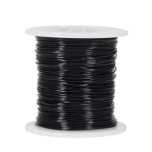Tenn Well 0,8 mm 100m Basteldrah, Schmuckdraht Aluminiumdraht Modellierdraht zum Basteln Schmuckherstellung Bindedraht Modell Skelett Bastelarbeiten DIY-Skulpturen, Kranzherstellung (Schwarz) von Tenn Well