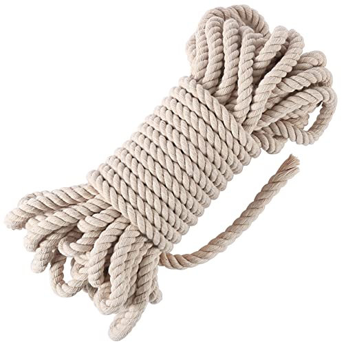 Tenn Well 10 mm Makramee-Seil, 15 m, ungebleichtes Baumwollseil für Bastelarbeiten, Wandbehänge, Pflanzenaufhänger, Kordelzüge, Seilspielzeug Tenn Well 10 mm Makramee-Seil, 15 m, ungebleichtes Baumwollseil für Bastelarbeiten, Wandbehänge, Pflanzenaufhänger, Kordelzüge, Seilspielzeug von Tenn Well