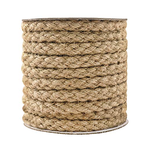 Tenn Well Geflochtenes Juteseil, 6,5 m, 11 mm dick, Schnur zum Basteln, Kratzen, Gartenarbeit, Bündeln und Makramee-Projekte Tenn Well Geflochtenes Juteseil, 6,5 m, 11 mm dick, Schnur zum Basteln, Kratzen, Gartenarbeit, Bündeln und Makramee-Projekte von Tenn Well