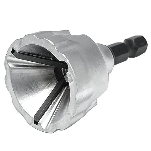 Teocpai Entgratungswerkzeug für externe Fasen, Schraubengewinde, Reparaturwerkzeug, Entgratungsbohrer, Schnellspanner, 6,3 mm Sechskantschaft, passend für 3 mm - 19 mm (1/8 Zoll) - 3/4 Zoll (3 mm - 19 von Teocpai