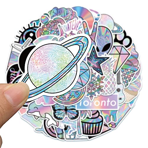 50 Stück Laser-Graffiti-Aufkleber, sticker set für Erwachsene,Teenager,Jungen und Mädchen-wasserdicht von Teogneot