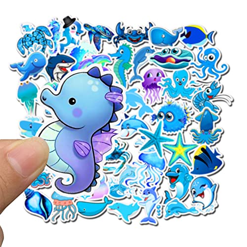 Blaue Meerestier Aufkleber 49 Stück sticker set, Kinderaufkleber für Erwachsene,Teenager,Jungen und Mädchen-wasserdicht Blaue Meerestier Aufkleber 49 Stück sticker set, Kinderaufkleber für Erwachsene,Teenager,Jungen und Mädchen-wasserdicht von Teogneot