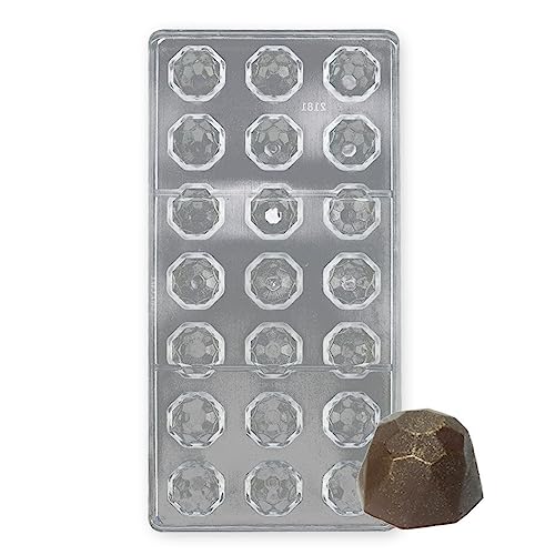 Chocolate Mould Transparent Chocolate Mould Polycarbonate DIY Chocolate Moulds with 21 Holes with Half Thread von Teogneot