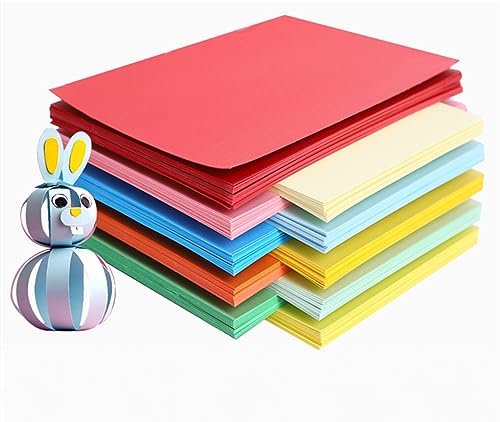 Farbiges Papier A4 Kopierpapier Papier Perfekt für Schul und Bastelprojekte 180g 10 Farben Packung mit 50 Stück von Teogneot