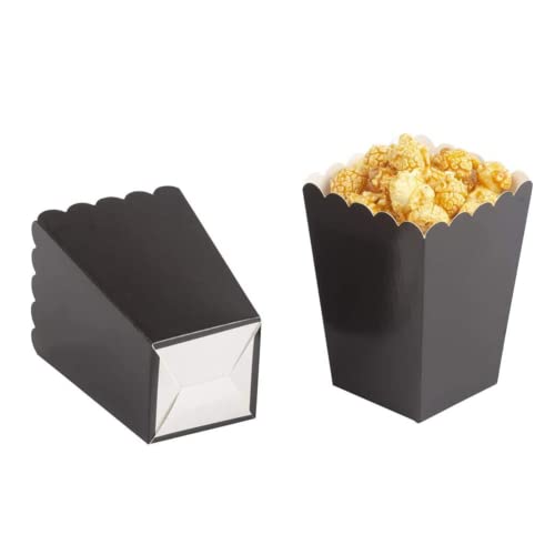 Teogneot Popcorn-Boxen Popcorn Tüte Pappe Candy Container für Geburtstage, Filmabend, Karneval, Kino, Party,schwarz von Teogneot