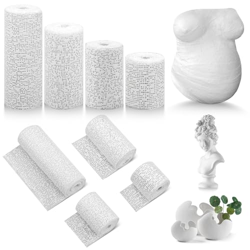 8 Rollen Gipsbinden für Gipsabdruck Babybauch, 5/7,5/10/15CM x 2,7 M Gipsbinden Gibsbindenden zum Basteln, Schnelltrocknende Gips Abdruck Binden für Bauch Schwangerschaft Textur-Malerei Skulpturen 8 Rollen Gipsbinden für Gipsabdruck Babybauch, 5/7,5/10/15CM x 2,7 M Gipsbinden Gibsbindenden zum Basteln, Schnelltrocknende Gips Abdruck Binden für Bauch Schwangerschaft Textur-Malerei Skulpturen von Teokantz