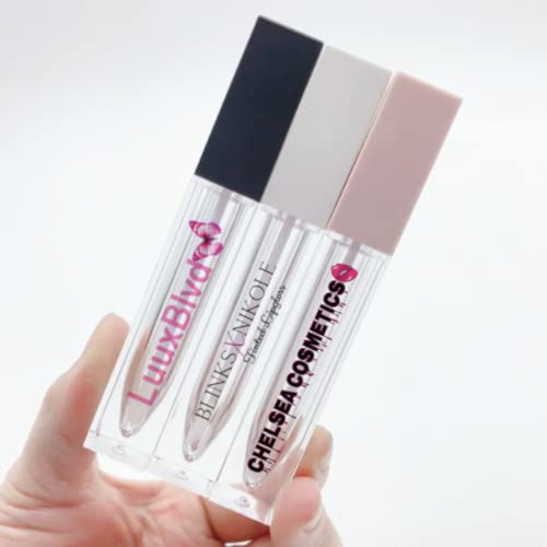 Personalisierte 100 Stück transparente Etiketten Private Personalisierte Lipgloss Kosmetik usw. Wasserdichter Aufkleber (2,5 x 4 cm) von Ter