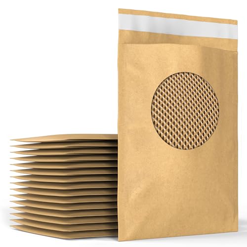 Tera Gepolsterte Versandtaschen mit Wabenstruktur: 28,7 x 42,4 cm, 4-lagiger Schutz, selbstklebend, biologisch abbaubar, recycelbar, Kraftpapier für Schmuck, Make-up, kleine Unternehmen Tera Gepolsterte Versandtaschen mit Wabenstruktur: 28,7 x 42,4 cm, 4-lagiger Schutz, selbstklebend, biologisch abbaubar, recycelbar, Kraftpapier für Schmuck, Make-up, kleine Unternehmen von Tera