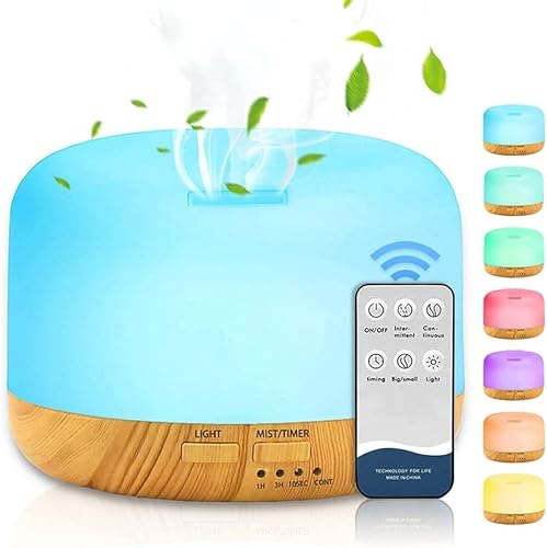 Diffusor für ätherische Öle, 500 ml, Luftbefeuchter, Aromatherapie, Diffusor mit 7 LEDs, Farben für SPA Schlafzimmer, Salons, Geschenke Diffusor für ätherische Öle, 500 ml, Luftbefeuchter, Aromatherapie, Diffusor mit 7 LEDs, Farben für SPA Schlafzimmer, Salons, Geschenke von Teramo led