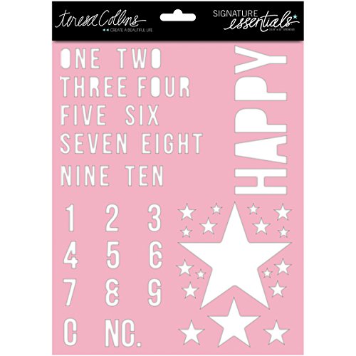 Signature Essentials Stencils 8"X10" 3/Pkg-Happy von Teresa Collins
