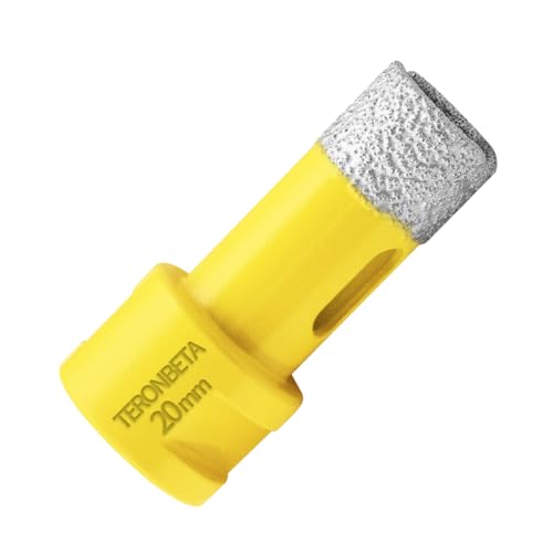 Teronbeta Diamant Fliesenbohrer 20mm, M14 Vakuumgelöteter Diamantbohrer Lochsäge Kernbohrer für Fliesen Porzellan Keramik Granit Marmor von Teronbeta