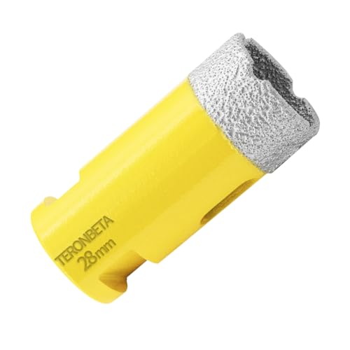 Teronbeta Diamant Fliesenbohrer 28mm, M14 Vakuumgelöteter Diamantbohrer Lochsäge Kernbohrer für Fliesen Porzellan Keramik Granit Marmor von Teronbeta