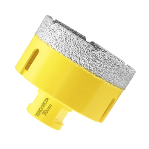 Teronbeta Diamant Fliesenbohrer 70mm, M14 Vakuumgelöteter Diamantbohrer Lochsäge Kernbohrer für Fliesen Porzellan Keramik Granit Marmor von Teronbeta