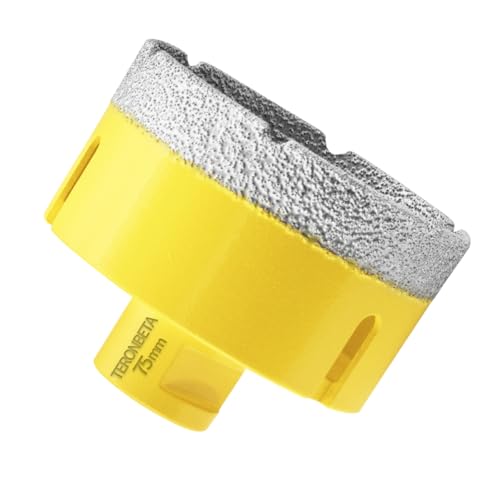 Teronbeta Diamant Fliesenbohrer 75mm, M14 Vakuumgelöteter Diamantbohrer Lochsäge Kernbohrer für Fliesen Porzellan Keramik Granit Marmor Teronbeta Diamant Fliesenbohrer 75mm, M14 Vakuumgelöteter Diamantbohrer Lochsäge Kernbohrer für Fliesen Porzellan Keramik Granit Marmor von Teronbeta