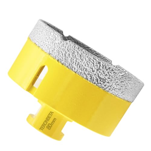 Teronbeta Diamant Fliesenbohrer 80mm, M14 Vakuumgelöteter Diamantbohrer Lochsäge Kernbohrer für Fliesen Porzellan Keramik Granit Marmor Teronbeta Diamant Fliesenbohrer 80mm, M14 Vakuumgelöteter Diamantbohrer Lochsäge Kernbohrer für Fliesen Porzellan Keramik Granit Marmor von Teronbeta