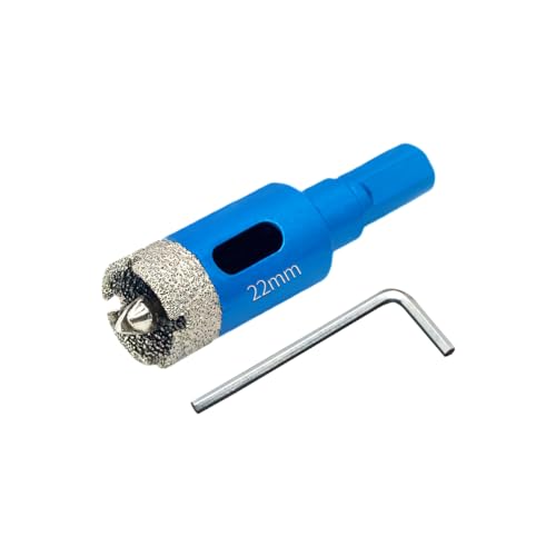 Teronbeta Diamant Lochsäge 22mm mit Zentrierbohrer, Professionellen Hartgelötet Diamant Kernlochbohrer für Fliesen, Porzellan, Keramik, Glas, Quarzit, Marmor von Teronbeta