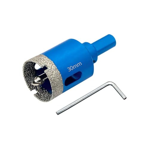 Teronbeta Diamant Lochsäge 30mm mit Zentrierbohrer, Professionellen Hartgelötet Diamant Kernlochbohrer für Fliesen, Porzellan, Keramik, Glas, Quarzit, Marmor von Teronbeta