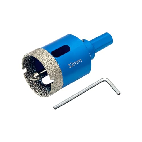 Teronbeta Diamant Lochsäge 32mm mit Zentrierbohrer, Professionellen Hartgelötet Diamant Kernlochbohrer für Fliesen, Porzellan, Keramik, Glas, Quarzit, Marmor von Teronbeta