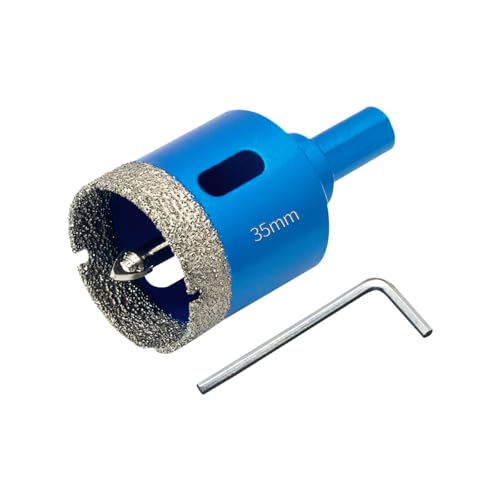 Teronbeta Diamant Lochsäge 35mm mit Zentrierbohrer, Professionellen Hartgelötet Diamant Kernlochbohrer für Fliesen, Porzellan, Keramik, Glas, Quarzit, Marmor von Teronbeta