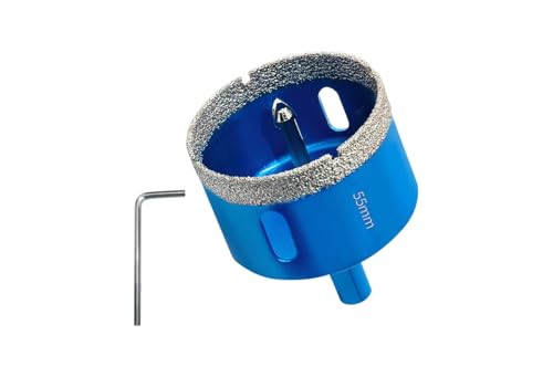 Teronbeta Diamant Lochsäge 55mm mit Zentrierbohrer, Professionellen Hartgelötet Diamant Kernlochbohrer für Fliesen, Porzellan, Keramik, Glas, Quarzit, Marmor von Teronbeta
