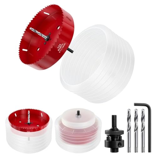 Terphadp 6,25 Lochsäge für Einbauleuchten, 6-1/4 Lochsäge mit Staubbehälter-Set für Einbauleuchten, 6 Lochschneider für Deckenholz Terphadp 6,25 Lochsäge für Einbauleuchten, 6-1/4 Lochsäge mit Staubbehälter-Set für Einbauleuchten, 6 Lochschneider für Deckenholz von Terphadp