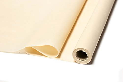 Premium Tischdecke aus Vlies, abwaschbar, leicht zuzuschneiden, mit Lotuseffekt, Made in Germany - Zertifiziert nach Oeko-TEX® Standard 100 (1,2m x 10m, Creme) von TerraGala