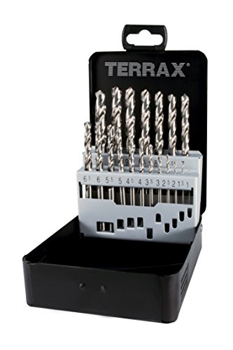 Terrax A214214 Spiralbohrersatz geschl. 19 teilig Stahlblechkassette von Ruko