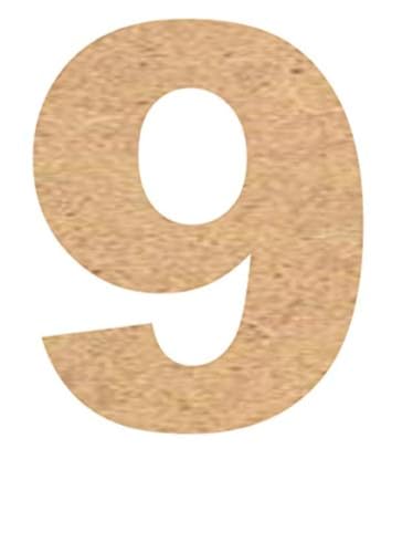 Zahl MDF Holz Kleber 7,5 cm Zahl 9 – Erde und Holz Kreationen von Terre & Bois Créations