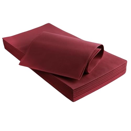 5 Tischdecken TNT Vlies 100 x 100 cm für Bars, Restaurants, 5er Pack (5, Bordeaux) von Terryshop74