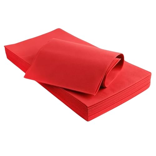 5 Tischdecken TNT Vlies 100 x 100 cm für Bars Restaurants, 5er Pack (5, Rot) von Terryshop74