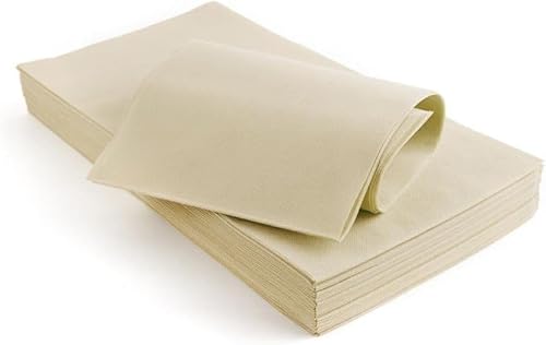 TNT Tischdecken - Format cm 100 x 100 - Packung mit 25 Tischdecken aus Vliesstoff, ideal für Restaurants, Pizzerien, Hotels, Gasthäuser (25, Elfenbein) von Terryshop74