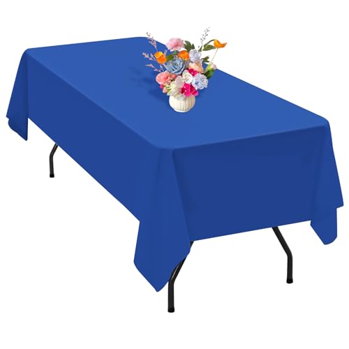 1 Packung königsblaue Polyester-Tischdecke für 2,4 m große rechteckige Tische, 153 x 320 cm Polyester-Stoff-Tischdecke, knitterfrei, waschbar, für Hochzeit, Geburtstag, Party, Bankett-Dekoration 1 Packung königsblaue Polyester-Tischdecke für 2,4 m große rechteckige Tische, 153 x 320 cm Polyester-Stoff-Tischdecke, knitterfrei, waschbar, für Hochzeit, Geburtstag, Party, Bankett-Dekoration von Teruntrue