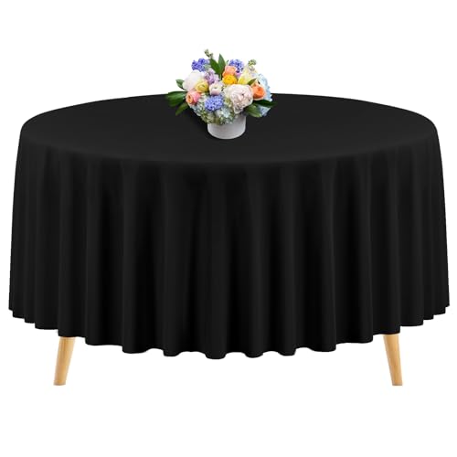 1 Packung weiße, runde Tischdecken aus Polyester, 275 cm, runde Tischdecke flecken- und knitterfrei waschbare Tischdecke für Hochzeiten, Partys, Bankette, Buffettische, Feiertage, Esstische dekorieren 1 Packung weiße, runde Tischdecken aus Polyester, 275 cm, runde Tischdecke flecken- und knitterfrei waschbare Tischdecke für Hochzeiten, Partys, Bankette, Buffettische, Feiertage, Esstische dekorieren von Teruntrue