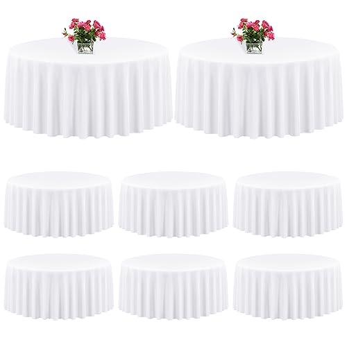 8 Packungen Premium-runde Tischdecke, 305 cm, weiße Polyester-Tischdecke, waschbar, Tischdecken aus Polyesterstoff, Tischdecke für Hochzeit, Party, Bankett, Buffet, Urlaub, Abendessen (weiß, 305 cm) 8 Packungen Premium-runde Tischdecke, 305 cm, weiße Polyester-Tischdecke, waschbar, Tischdecken aus Polyesterstoff, Tischdecke für Hochzeit, Party, Bankett, Buffet, Urlaub, Abendessen (weiß, 305 cm) von Teruntrue
