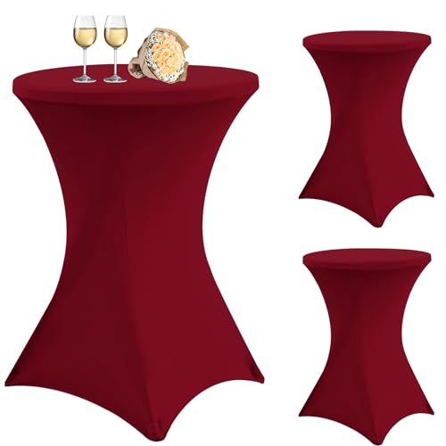 Teruntrue 3 Stück Stehtisch Hussen 80cm,Hussen Stehtische Burgund für Ø 80-85 cm Stehtische und Bistrotische, Stretch-Tischdecke mit Fußtaschen für Hochzeit Geburtstagsfeier Bankett(80 cm, Burgund) Teruntrue 3 Stück Stehtisch Hussen 80cm,Hussen Stehtische Burgund für Ø 80-85 cm Stehtische und Bistrotische, Stretch-Tischdecke mit Fußtaschen für Hochzeit Geburtstagsfeier Bankett(80 cm, Burgund) von Teruntrue