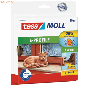 10 x Tesa E-Profil Gummidichtung tesamoll 10mx9mmx4mm braun 10 x Tesa E-Profil Gummidichtung tesamoll 10mx9mmx4mm braun von Tesa