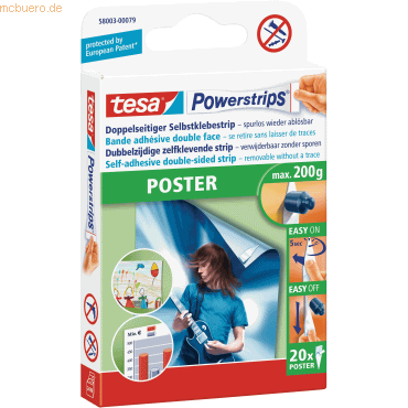 15 x Tesa Poster-Strips VE=20 Stück von Tesa