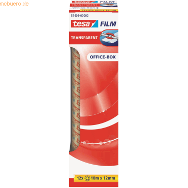 Tesa Klebefilm tesafilm transparent 12mmx10m 12 Rollen von Tesa