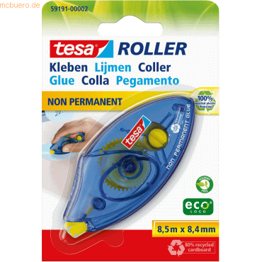 5 x Tesa Kleberoller tesa Roller ecoLogo 8,4mmx8,5m non permanent (Bli von Tesa