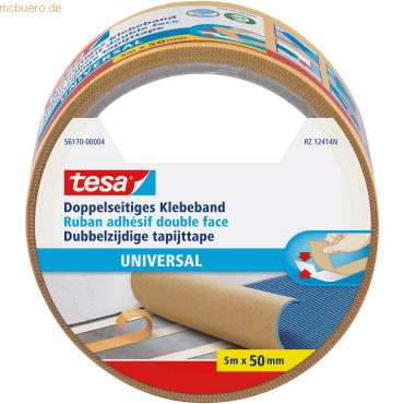 6 x Tesa Klebeband Universal doppelseitig 5mx50mm von Tesa