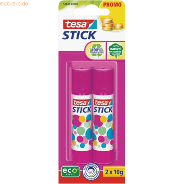 Tesa Klebestift Alleskleber Stick ecoLogo ohne Lösungsmittel 10g VE=2 von Tesa