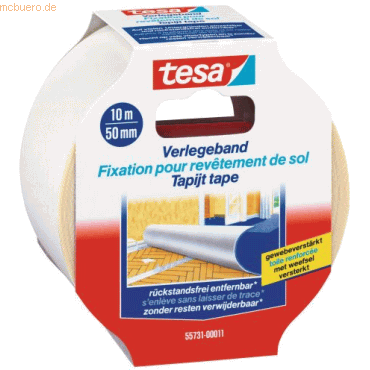 6 x Tesa Verlegeband 50mm x 10m doppelseitig klebend von Tesa