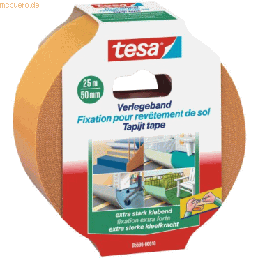 6 x Tesa Verlegeband extra stark klebend 50mmx25m von Tesa