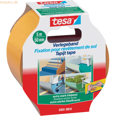 6 x Tesa Verlegeband extra stark klebend 5mx50mm 6 x Tesa Verlegeband extra stark klebend 5mx50mm von Tesa