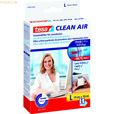 10 x Tesa Feinstaubfilter Clean Air Größe L 140x100mm von Tesa