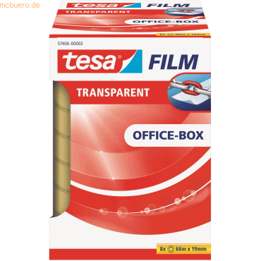 12 x Tesa Klebefilm tesafilm transparent 19mmx66m 8 Rollen von Tesa