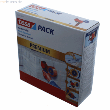Tesa Packbandabroller tesapack Premium für Klebebänder 50mmx66m von Tesa