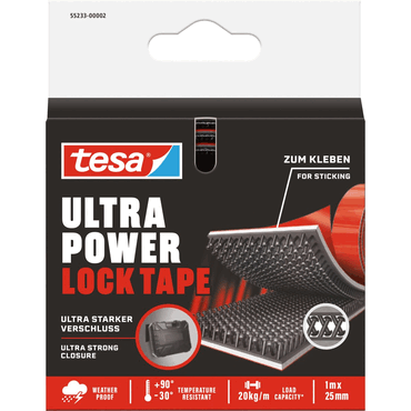 Tesa Ultra Power Lock Tape 1m x 25mm schwarz von Tesa
